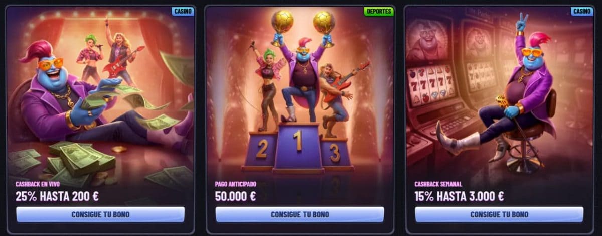 Mr Pacho promociones: cashback, recargas y Bonus Crab image 4